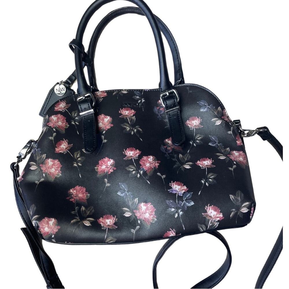 Nine West bag floral handbag detachable shoulder strap crossbody